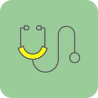 Stethoscope Filled Yellow Icon vector