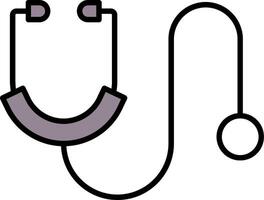 Stethoscope Filled Half Cut Icon vector