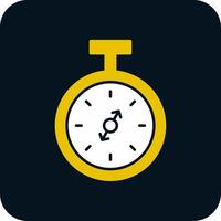 Pocket Watch Glyph Two Color Icon vector