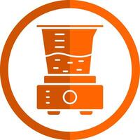 Juicer Glyph Orange Circle Icon vector