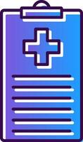 Medical Chart Gradient Filled Icon vector