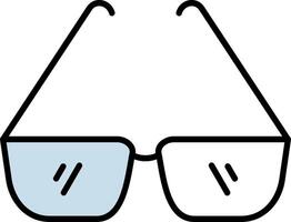 lentes lleno medio cortar icono vector