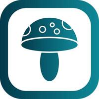 Mushroom Glyph Gradient Round Corner Icon vector