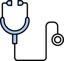 Stethoscope Filled Half Cut Icon vector