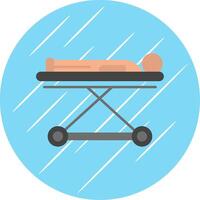 Stretcher Flat Blue Circle Icon vector