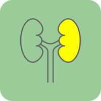 urología lleno amarillo icono vector