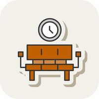 Waiting Room Line Filled White Shadow Icon vector
