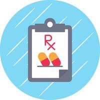 Prescription Flat Blue Circle Icon vector