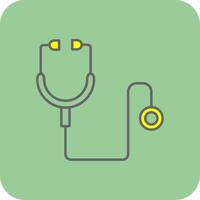 Stethoscope Filled Yellow Icon vector