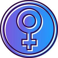 Female symbol Gradient Filled Icon vector