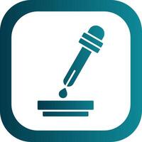 Pipette Glyph Gradient Round Corner Icon vector