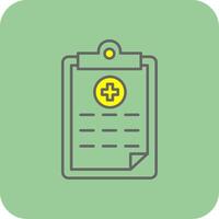 Medical Report Filled Yellow Icon vector