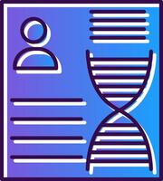 DNA Gradient Filled Icon vector
