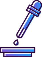 Pipette Gradient Filled Icon vector