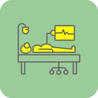 Medical Supervision Filled Yellow Icon vector