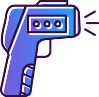 Thermometer Gun Gradient Filled Icon vector