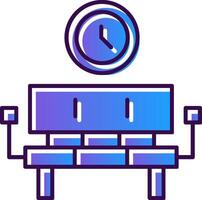Waiting Room Gradient Filled Icon vector