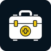 First Aid Box Glyph Two Color Icon vector