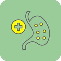 Gastroenterology Filled Yellow Icon vector