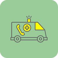 Emergency Filled Yellow Icon vector