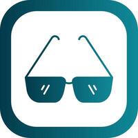 Glasses Glyph Gradient Round Corner Icon vector