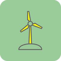 Turbine Filled Yellow Icon vector