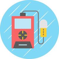 radiación detector plano azul circulo icono vector