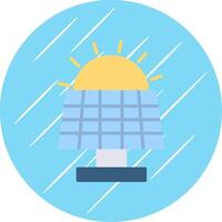 Solar Panel Flat Blue Circle Icon vector