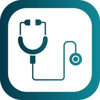 Stethoscope Glyph Gradient Round Corner Icon vector