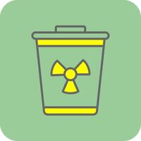 Toxic Waste Filled Yellow Icon vector