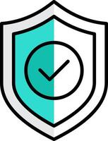 Protection Filled Half Cut Icon vector