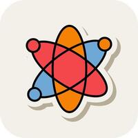 Nucleus Line Filled White Shadow Icon vector
