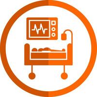 Medical Treatment Glyph Orange Circle Icon vector