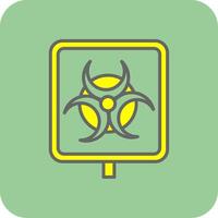 Biohazard Filled Yellow Icon vector