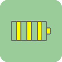 Battery Filled Yellow Icon vector