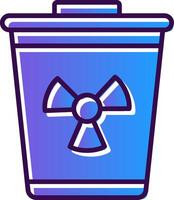 Toxic Waste Gradient Filled Icon vector