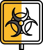 Biohazard Filled Half Cut Icon vector