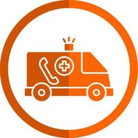 Emergency Glyph Orange Circle Icon vector