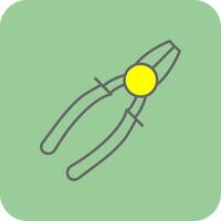 Wire Cutters Filled Yellow Icon vector