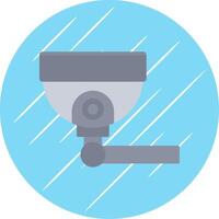 Security Camera Flat Blue Circle Icon vector