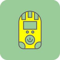 Dosimeter Filled Yellow Icon vector