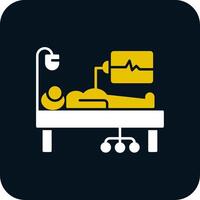 Medical Supervision Glyph Two Color Icon vector