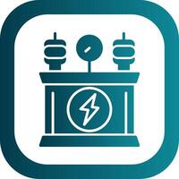 Power Transformer Glyph Gradient Round Corner Icon vector