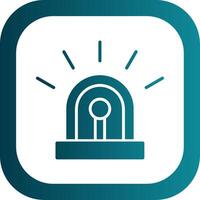 Siren Glyph Gradient Round Corner Icon vector