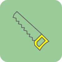 Handsaw Filled Yellow Icon vector