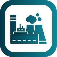 Power Station Glyph Gradient Round Corner Icon vector