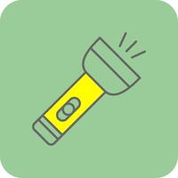 Flashlight Filled Yellow Icon vector
