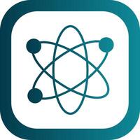 Nucleus Glyph Gradient Round Corner Icon vector
