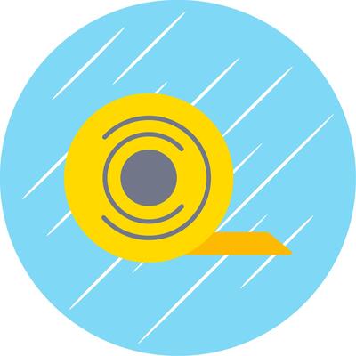 Duct Tape Flat Blue Circle Icon