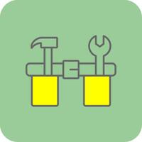 Work Belt Filled Yellow Icon vector